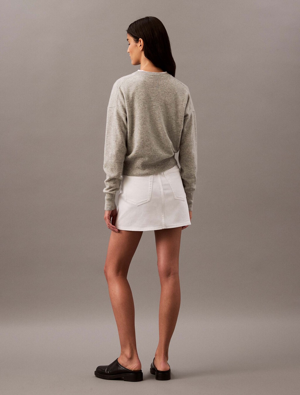 Cashmere Crewneck Sweater, B10 Grey Heather, hi-res