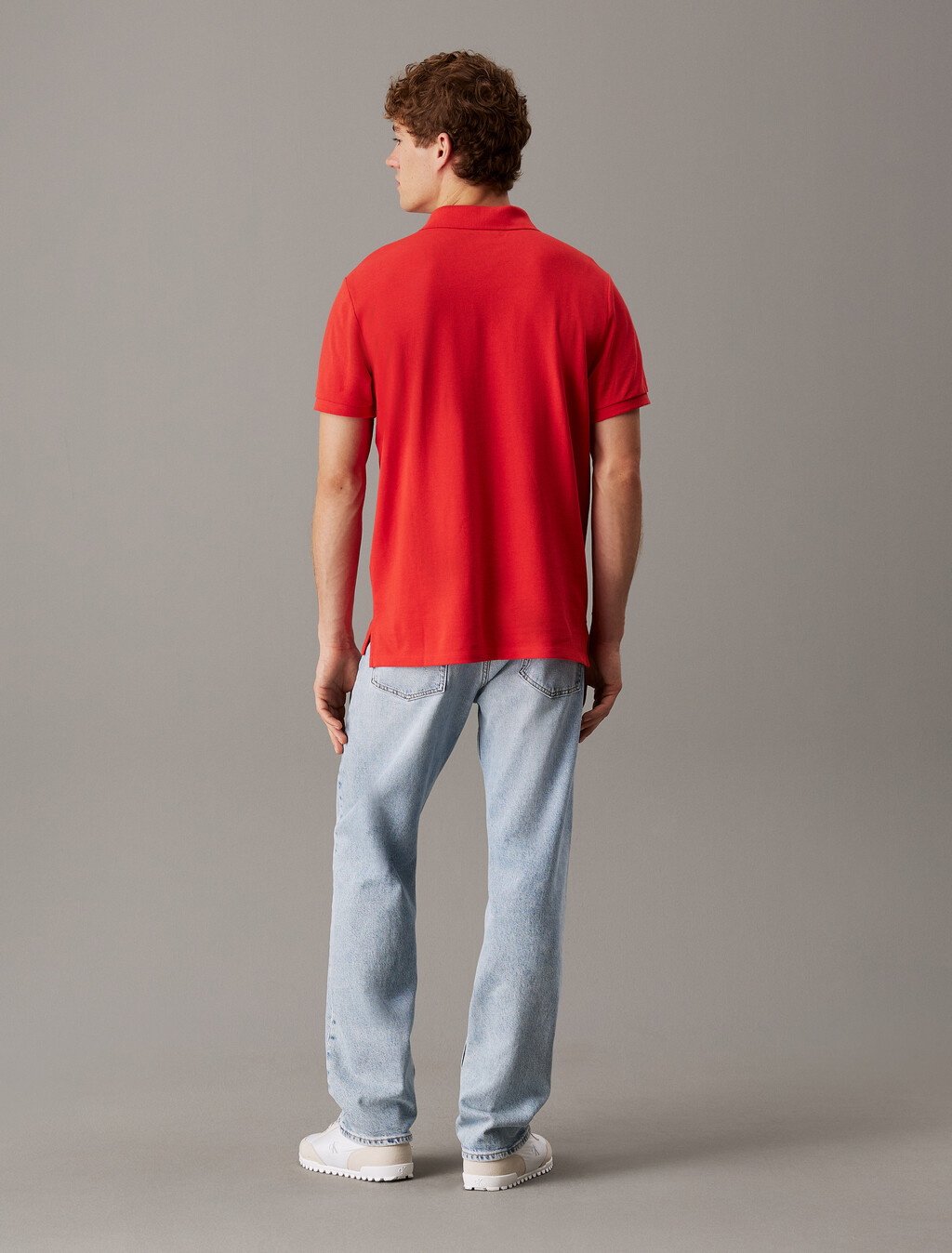 Cotton Piqué Polo Shirt, Red Alert, hi-res