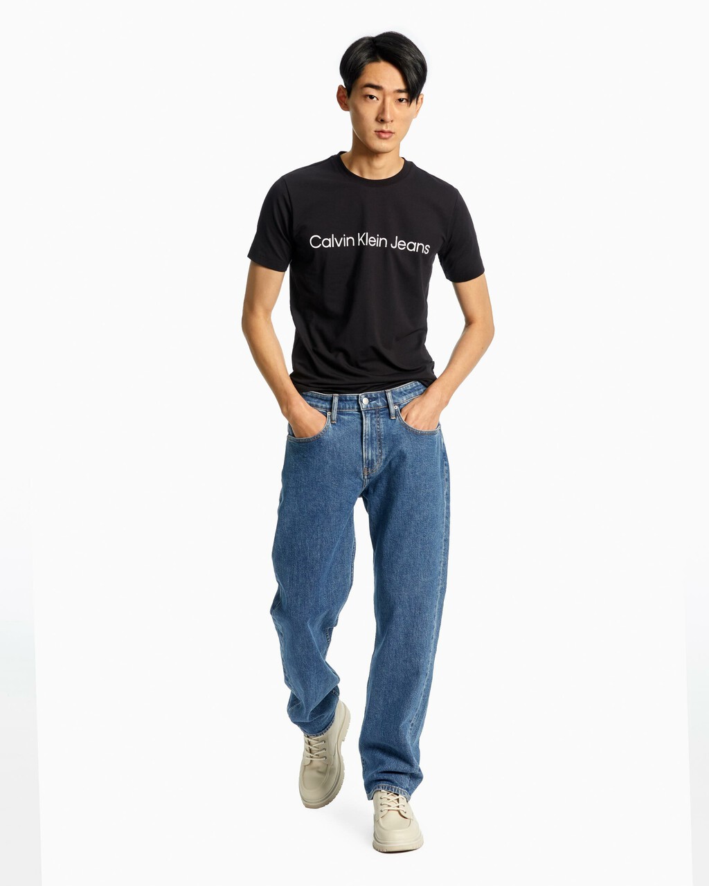 90 年代直筒款牛仔褲, Mid Blue, hi-res