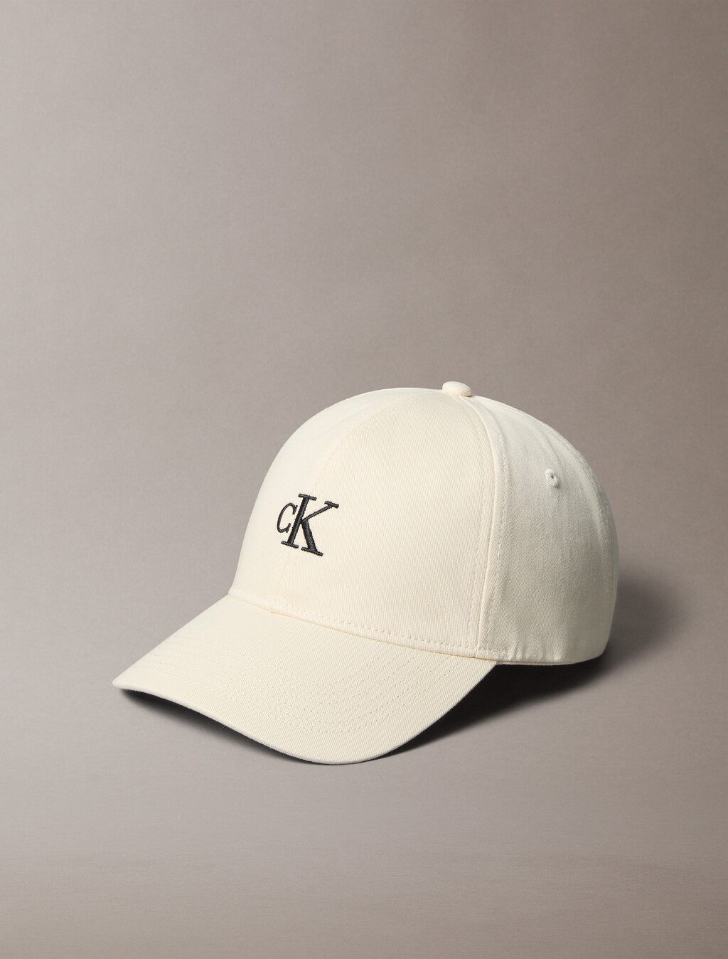 Small Monogram Baseball Cap, Bone White, hi-res