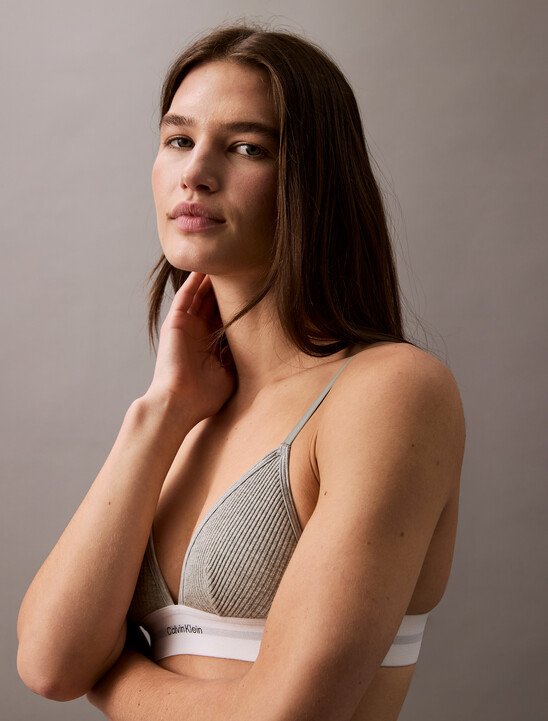 Cotton Modal Stretch Rib Lightly Lined Triangle Bra