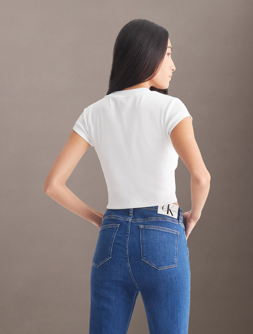 Monogram 貼身 T 恤, Bright White, hi-res