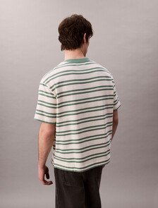 Stripe Jersey Relaxed Tee, Tofu, hi-res