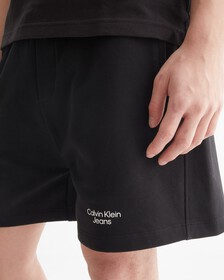 STACKED LOGO 運動短褲, CK BLACK, hi-res