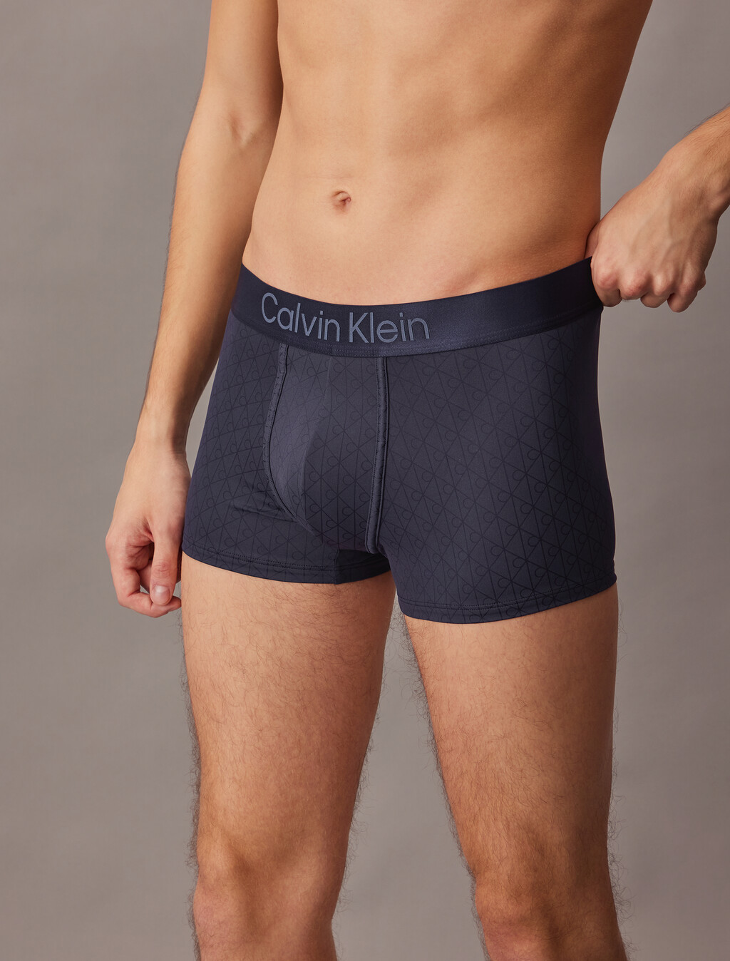 低腰平口內褲 - Micro Stretch Logo, TEENIE DELUSTER EMBLEM_RICH PURPLE, hi-res