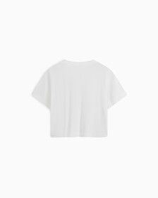 MONOGRAM 側褶 T 裇, Bright White, hi-res