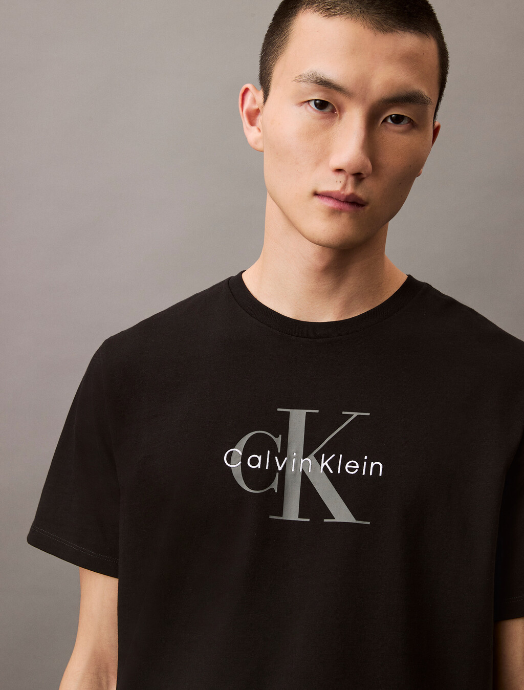 Monogram 標誌 T 恤, Black, hi-res