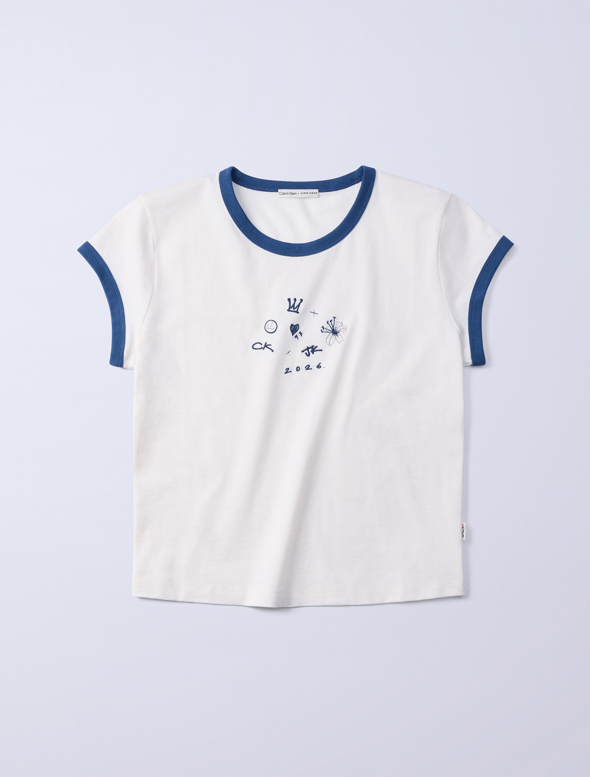 Jung Kook for Calvin Klein Icons Graphic Ringer Baby Tee | natural