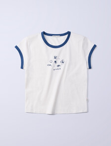 Jung Kook for Calvin Klein Icons Graphic Ringer Baby Tee, Lily, hi-res