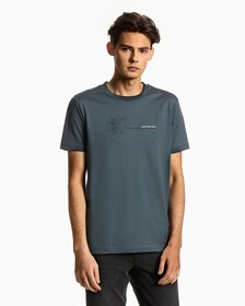 Urban Monogram Slim Tee, Ocean Teal, hi-res