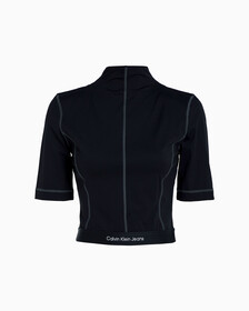 Slim Stretch Cut Out Top, CK BLACK, hi-res