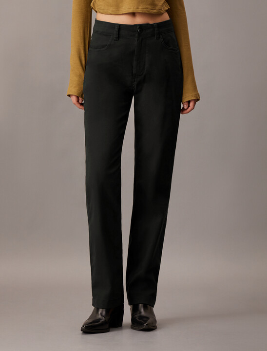 High Rise Straight Trousers