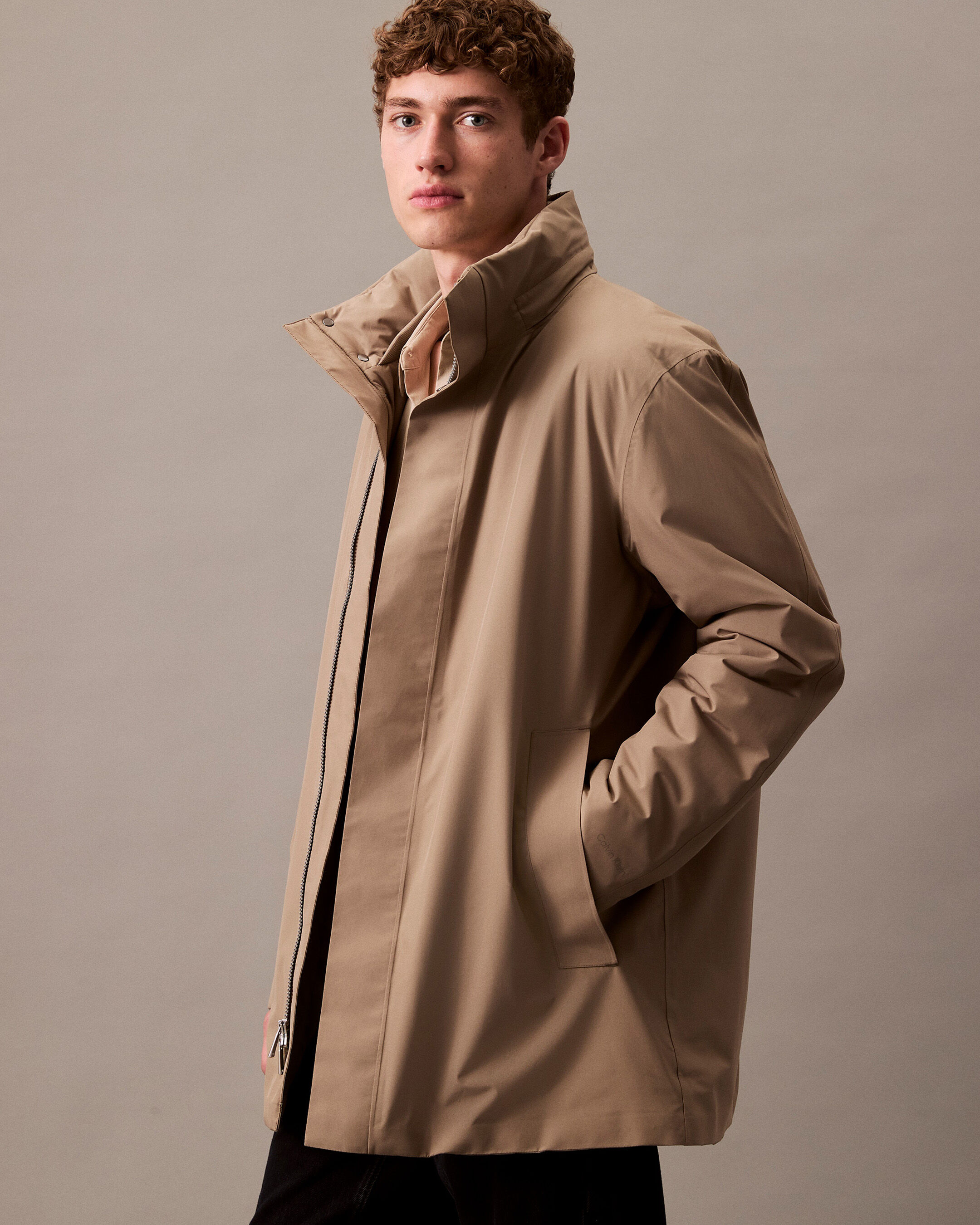 Heavyweight Mid Length Puffer Jacket brown Calvin Klein Hong Kong