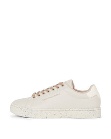 Faux Leather Trainers, Eggshell/Travertine, hi-res