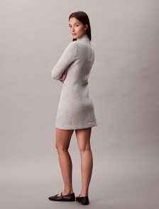 Scuba Fit & Flare Dress, History Grey Heather, hi-res