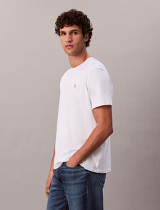 Monogram Patch Classic Tee, Bright White, hi-res