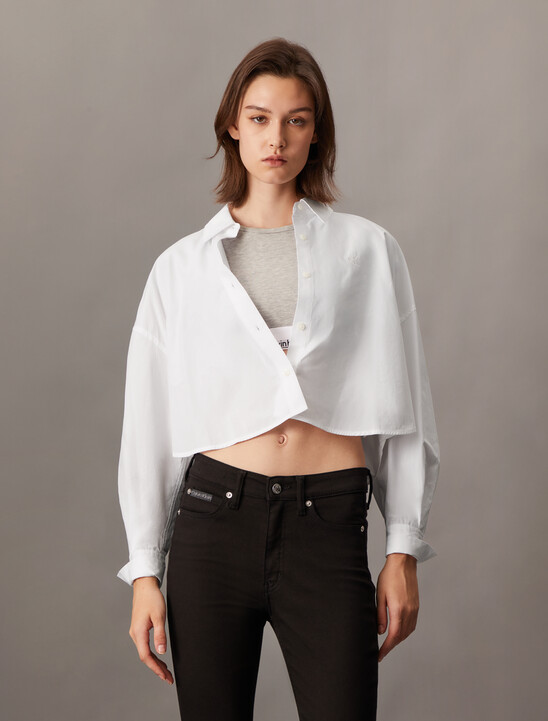Cropped Stripe Shirt