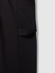 Wide Leg Cargo Pants, Black, hi-res