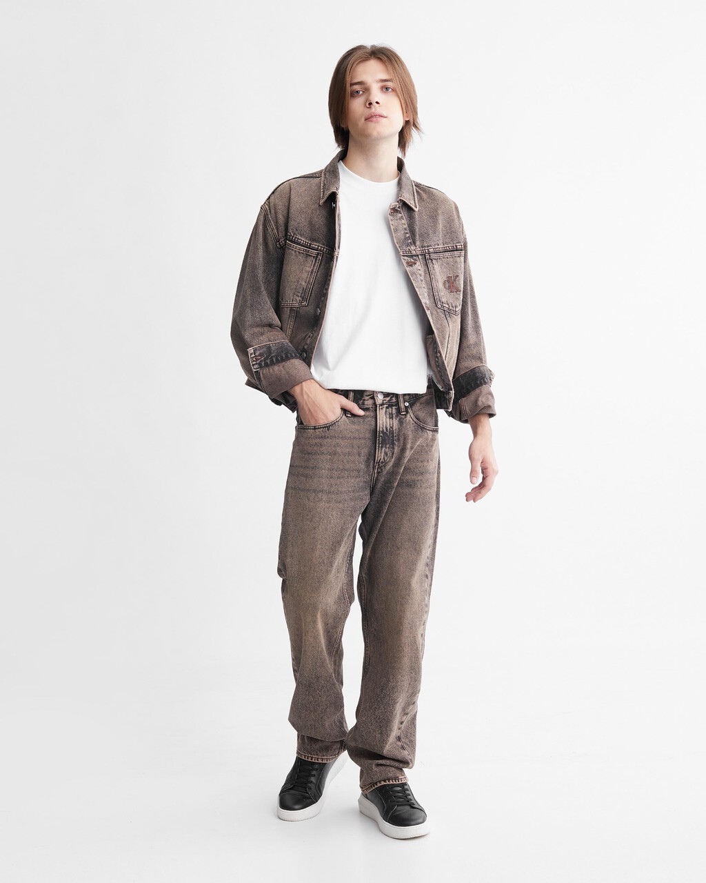 Naturals 方正版型牛仔外套, Denim Medium, hi-res