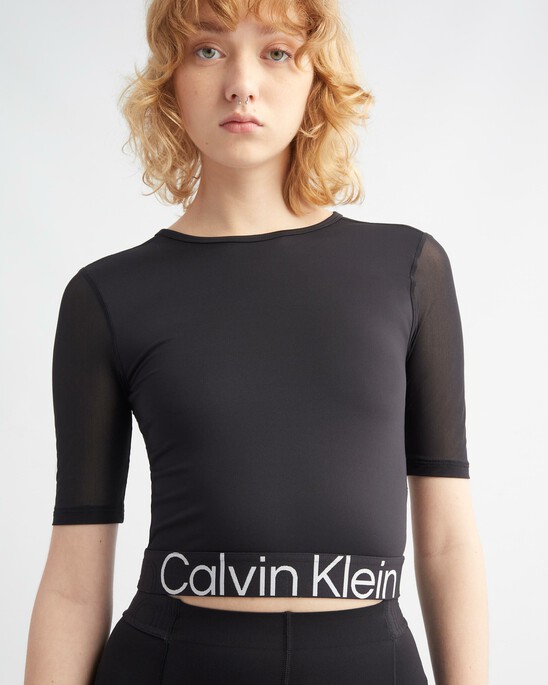 EFFECT CROPPED GYM T-SHIRT