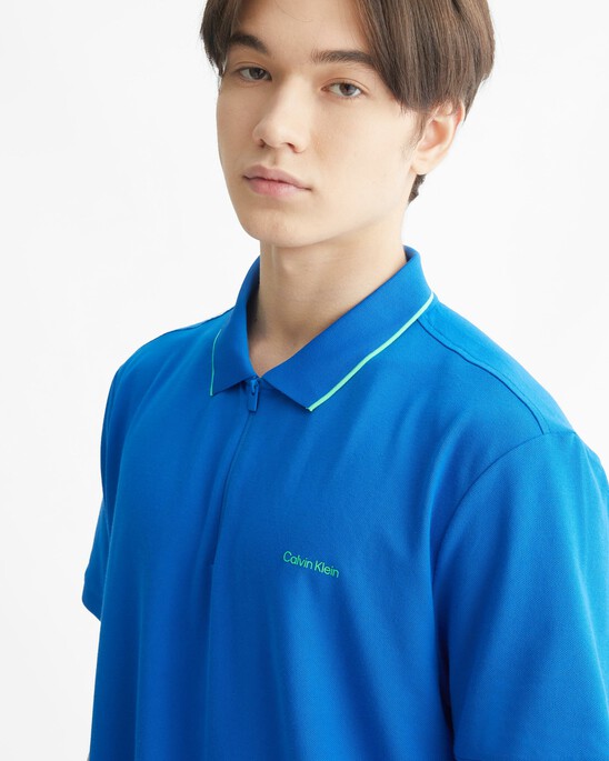 CALVIN KLEIN MOVE 拉鍊 POLO衫