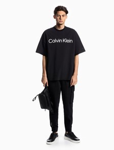 Unisex Bold Logo Institutional Tee, CK BLACK, hi-res