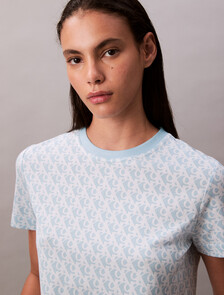 All-over Monogram Classic T-Shirt, COOL BLUE AOP, hi-res