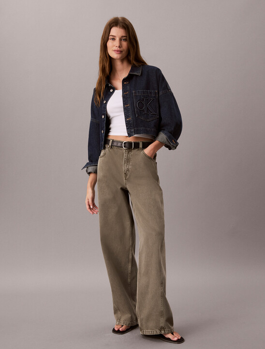 Cropped Denim Shirt