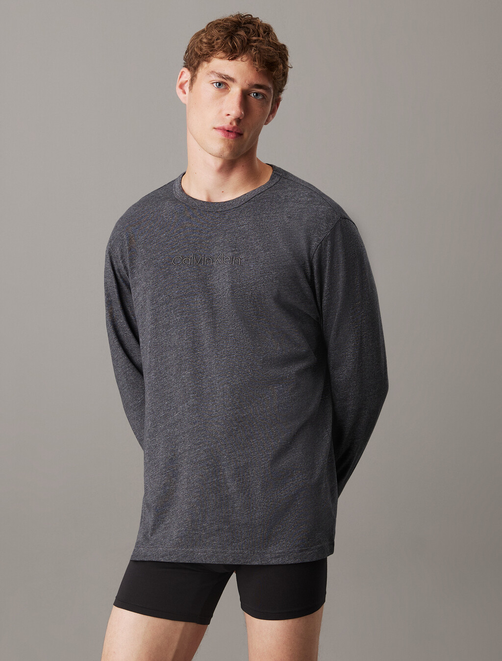 Crewneck Sleep Tee, BFC07 161  Dark Grey Heather, hi-res