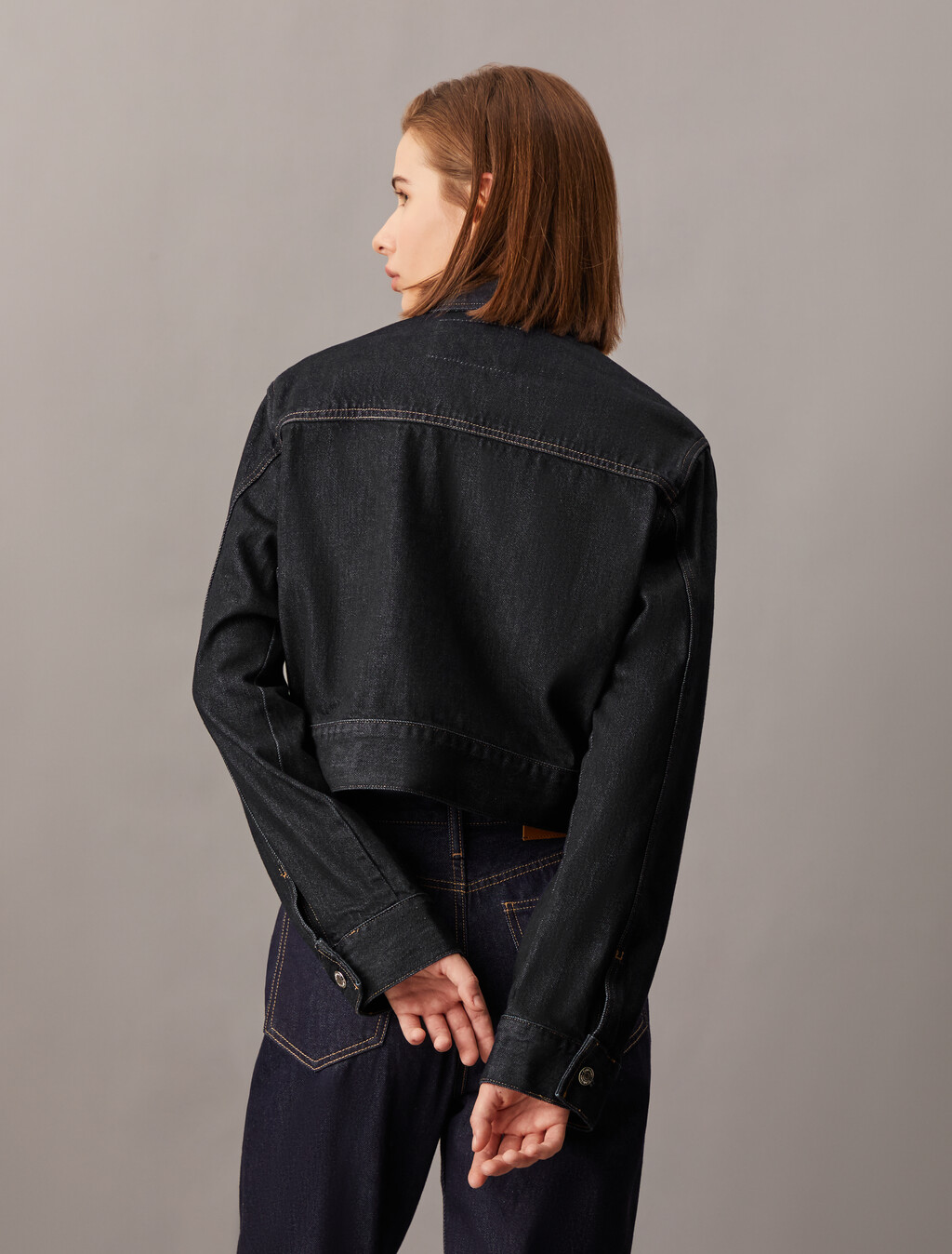 Forever Indigo Zip Up Denim Jacket, Denim Dark, hi-res