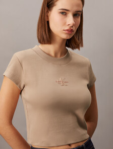 Monogram Baby Fit Rib Knit Tee, Tuscany, hi-res