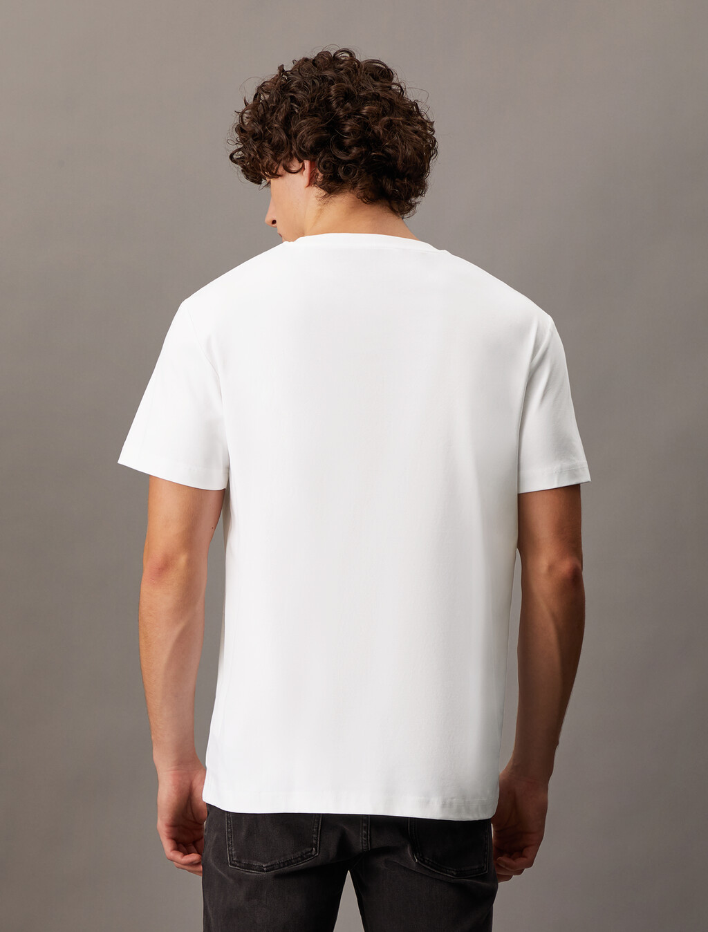 Concrete Monogram Print Regular Tee, Bright White, hi-res