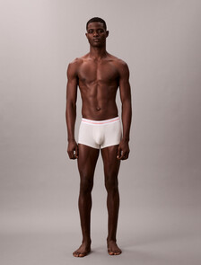 3 Pack Icon Cotton Air Low Rise Trunks, Black/Chalk w/ Orange Glow Logo/Zoni Beach, hi-res