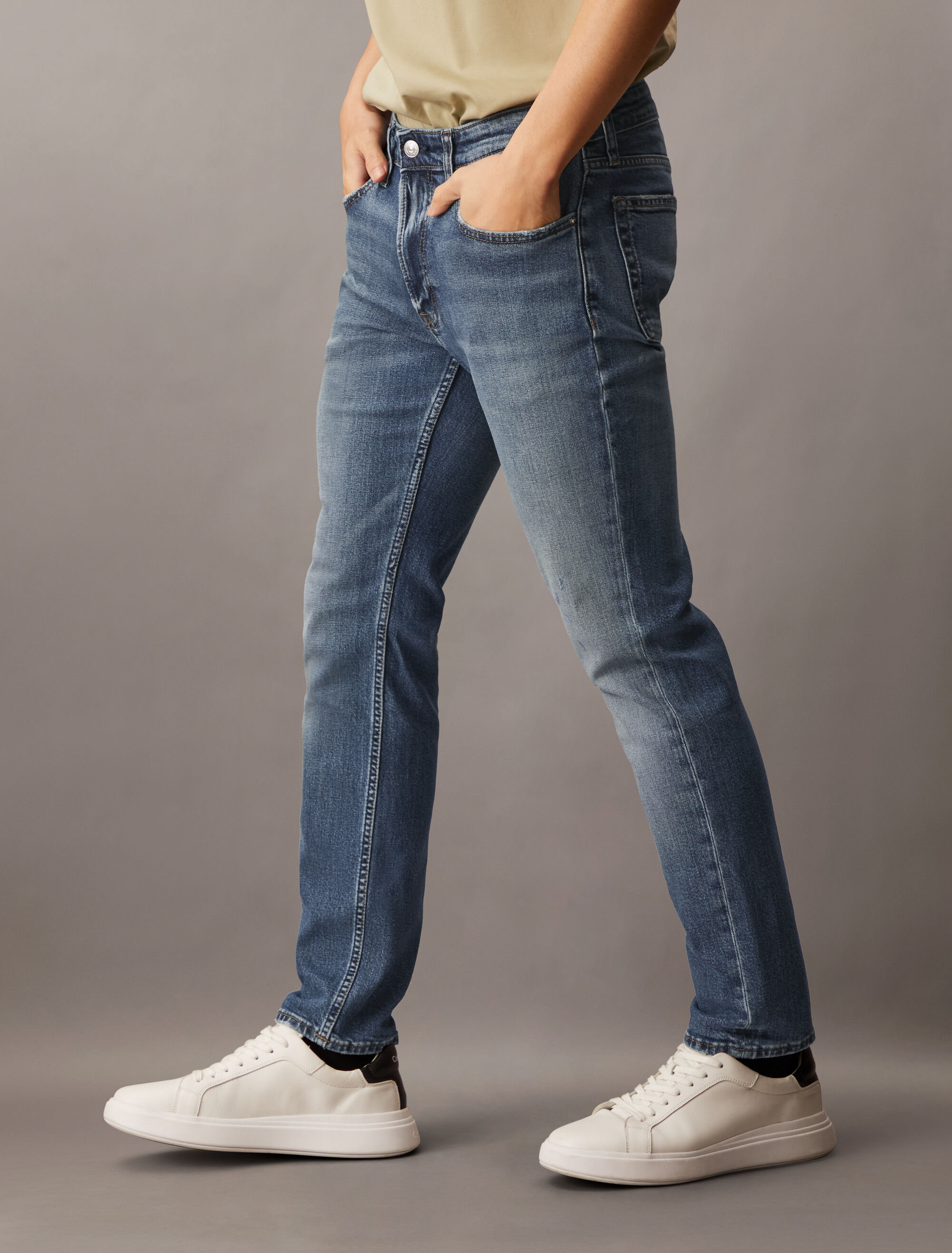 グランドホールセール Calvin | blue | Jeans Slim Faded Klein Kong Hong ミュージック