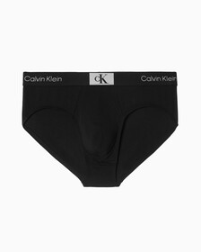 CALVIN KLEIN 1996 棉質低腰三角內褲, Black, hi-res