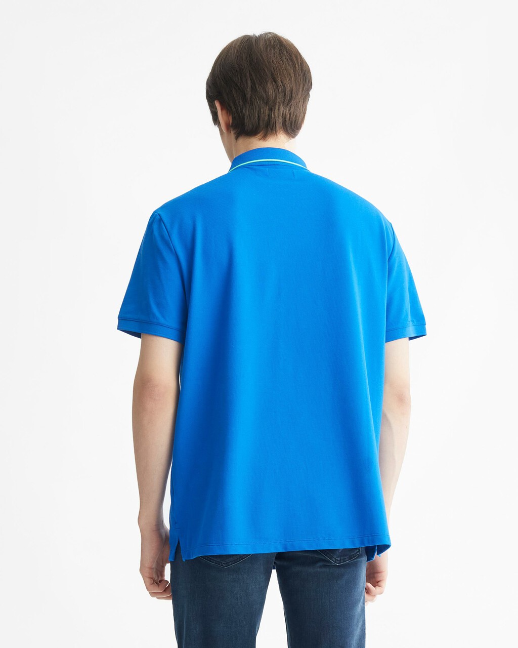 CALVIN KLEIN MOVE 拉鍊 POLO衫, Patch Of Blue, hi-res