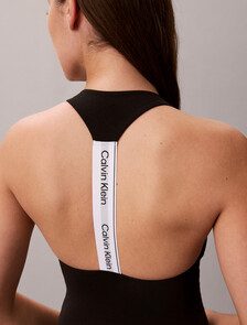 Racerback Bodysuit - Icon Cotton Modal, Black, hi-res