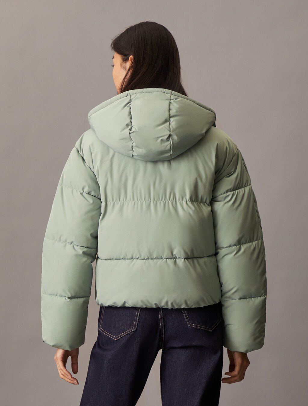 Classic Puffer Jacket, Green Milieu, hi-res