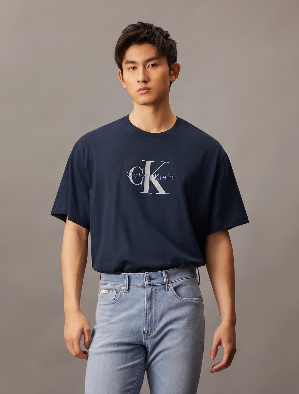 Monogram T-shirt, Dark Sapphire, hi-res