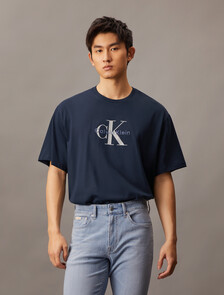 Monogram T-shirt, Dark Sapphire, hi-res