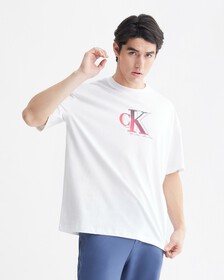 漸變 MONOGRAM T 裇, Bright White, hi-res