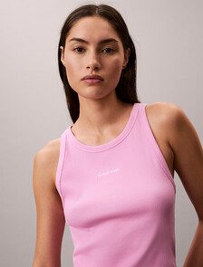 Tank Top - Cotton Stretch Rib, Pink Essence, hi-res