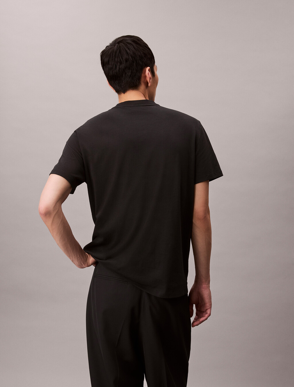 純色 Liquid Touch 液感圓領 T 恤, Black, hi-res