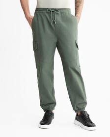 Washed Cargo Pants, Thyme, hi-res