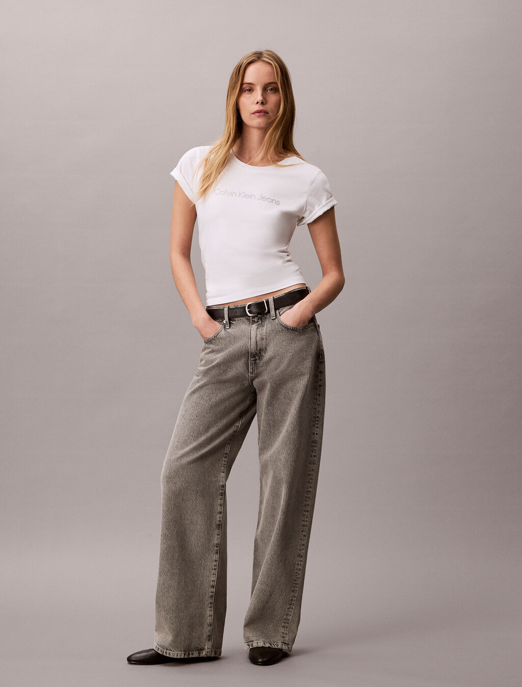 經典標誌修身 T 恤, Brilliant White, hi-res