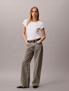 經典標誌修身 T 恤, Brilliant White, hi-res