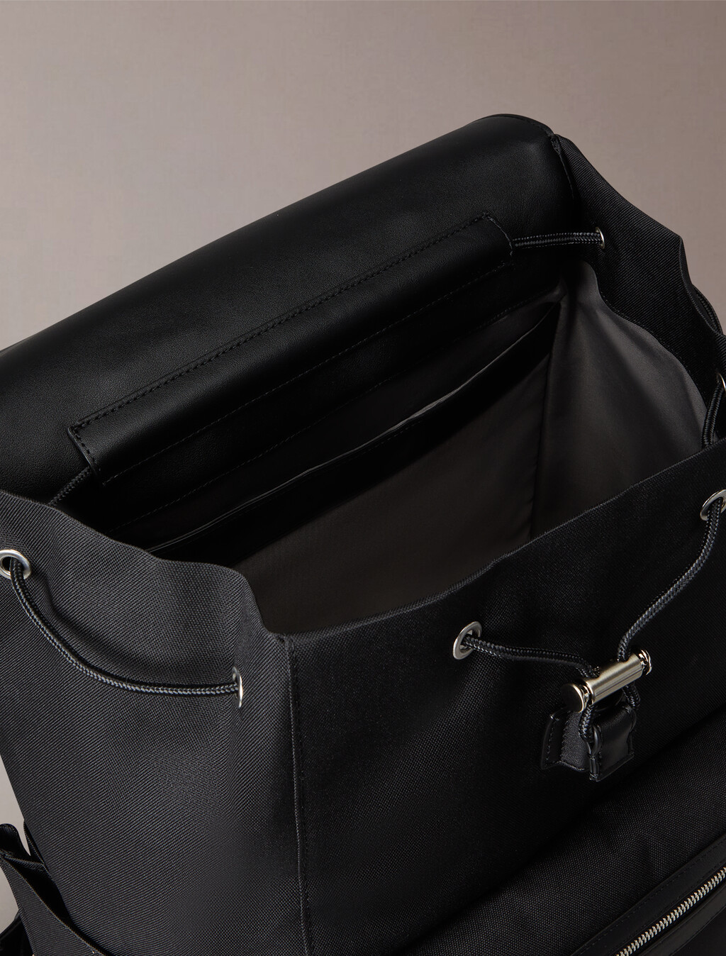 Contrast Flap Backpack, Black, hi-res