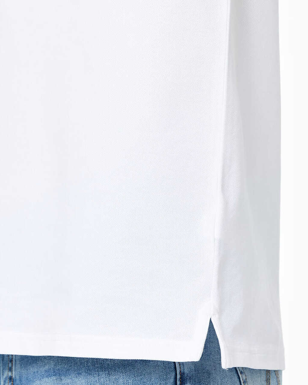 CK Logo Badge Slim Polo Shirt, Bright White, hi-res