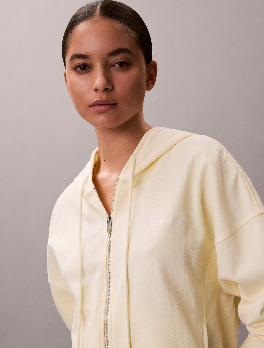 標誌棉質針織連帽外套, Pear Sorbet, hi-res