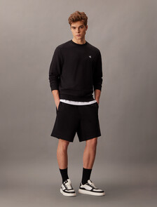 Terry Monogram Shorts, Black, hi-res